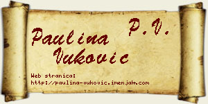 Paulina Vuković vizit kartica